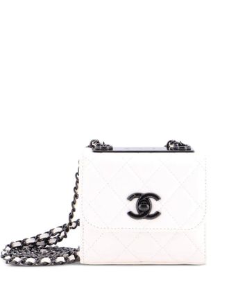 Chanel Trendy CC Clutch with Chain Quilted Lambskin Small crossbody bag - women - Calf Leather - One Size - White