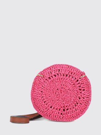 Chlo&eacute; Borsa a tracolla in rafia crochet