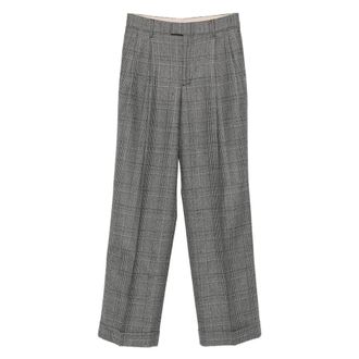 Berwich Pleated Checked Trousers