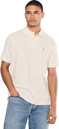 Polo Ralph Lauren Classic Fit Mesh Polo Shirt Mens Short Sleeve Knit Parchment Cream : 2XL, Cotton