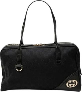 Gucci Pre-owned Shoulder Bags, female, Black, Size: ONE SIZE Pre-owned Vintage Shoulder Bag
