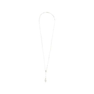 Alexander McQueen Accessoires, Dames, Geel, ONE Size, Y-motief Kristal-Hanger Gelaagde Ketting
