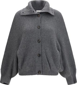 Brunello Cucinelli Gray Cashmere Womens Cardigan