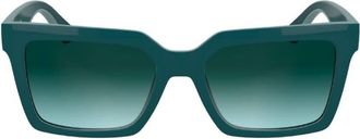 Calvin Klein Teal Gradient Square Unisex Sunglasses CKJ25602S 432 54