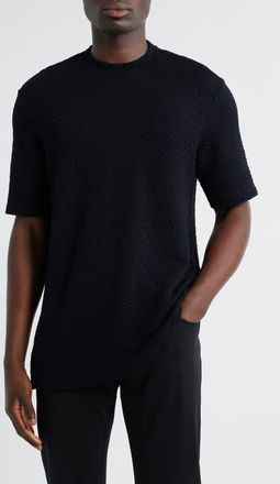 Emporio Armani Textured Jersey T-Shirt in Black at Nordstrom, Size Xxx-Large