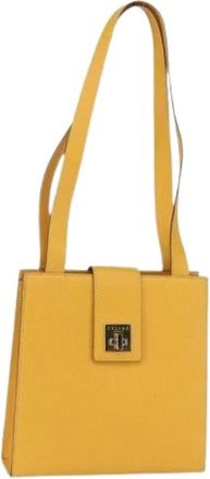 Celine Pre-owned Vintage Schoudertas - Dames - Vintage Schoudertas - Geel - ONE Size - Leer - Vintage