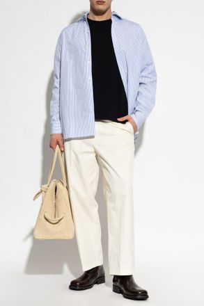 J.W.Anderson Shirt With Stripe Pattern, Mens, Light Blue