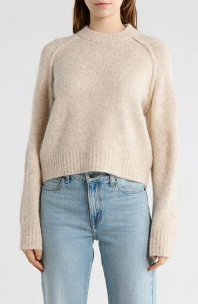 Topshop Exposed Seam Sweater in Stone at Nordstrom, Size Medium