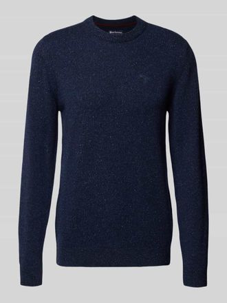 Barbour Regular Fit Strickpullover aus Woll-Mix mit Seiden-Anteil in Marine, Größe XXL