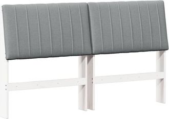 vidaXL Upholstered Headboard Light Grey 150 cm Solid Pine Wood vidaXL