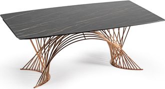 Naos Ausziehbarer Designer Esstisch Latour - Sahara Noir / Kupfer