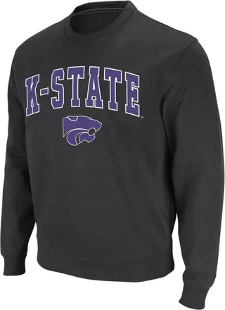 Colosseum Mens Colosseum Charcoal Kansas State Wildcats Arch & Logo Crew Neck Sweatshirt at Nordstrom, Size Medium