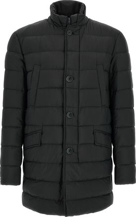 Herno Black Polyamide Full-Length Mens Jacket