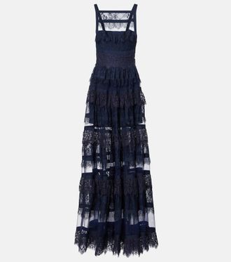 Elie Saab Abito lungo in pizzo