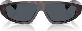 Prada Havana Acetate Rectangular Sunglasses