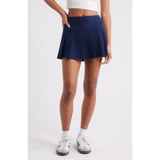 BP. Pleated Miniskort in Navy Iris at Nordstrom Rack, Size Xx-Small