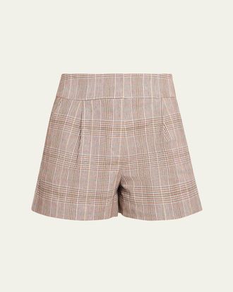 Veronica Beard Haina Pleated Shorts