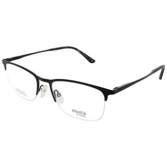 Elasta Mens Black Rectangular Eyeglass Frames Elasta-E-7253-0003-53