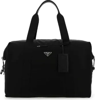Prada Signature Re Nylon And Leather Duffle Bag