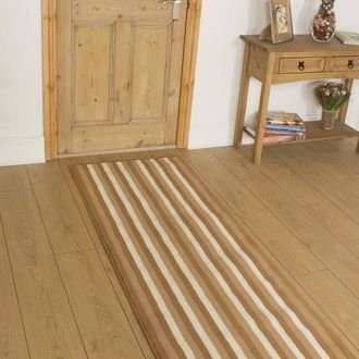 Runrug Hallway Carpet Runner Rug - Soft & Comfy, 9mm - Broad in Beige | Size: 70 cm x 360 cm
