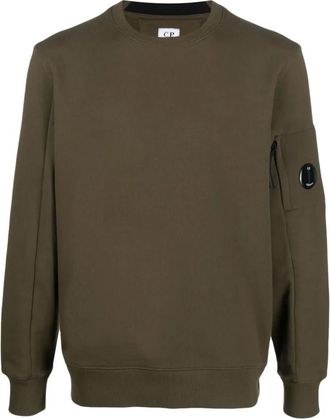 C.P. Company Sweatshirt met ronde hals - Heren - Sweatshirts - Groen - 2XL - Katoen - Hoodies & sweatvesten