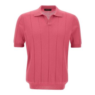 Gran Sasso Tennis M/M Skipper Polo - male - Gran Sasso - Polo Shirts - Pink - 2XL - Tops