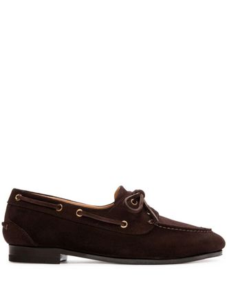 Bally Plume leather loafers - women - Suede - 37 - Brown