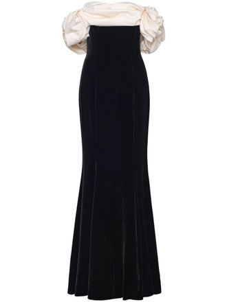Rachel Gilbert Virgo gown - women - Viscose/Silk - 1 - Black
