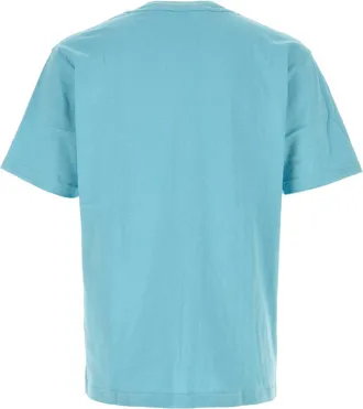 New Balance Mens Turquoise Cotton T-Shirt Taffyblue Exterior