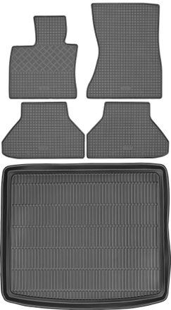 OEM Juego De Alfombrillas De Goma Para Coche Y Alfombrilla Para Maletero Para Bmw X6 E71 Suv (2008-2014)