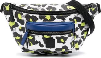 MCM Marsupio Fursten leopardato - Bianco