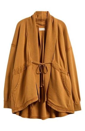 Free People Boothbay Longline Cotton Jacket in Chai Tea at Nordstrom Rack, Size X-Small