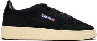 Autry Mens Easeknit Medalist Low Trainers - Black Textile - Size UK 7