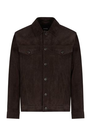 BOSS C MERAK 1 LEATHER JACKET Size: 54, colour: BROWN