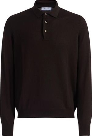 Gran Sasso Merino Wol Trui - Heren - Ronde hals truien - Bruin - 2XL - Wol - Truien & Vesten