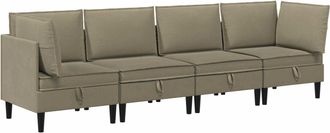 vidaXL Juego De Muebles De Sal&oacute;n 4 Uds. Caqui Tela Vidaxl