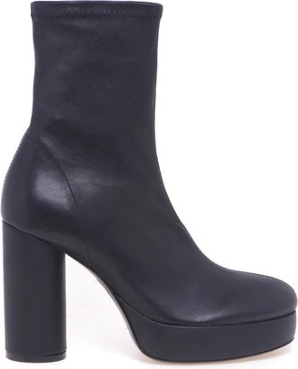 Vic Mati&eacute; Enkellaarsje - Dames - Laarzen met Hak - Zwart - 40 EU - Leer - Schoenen
