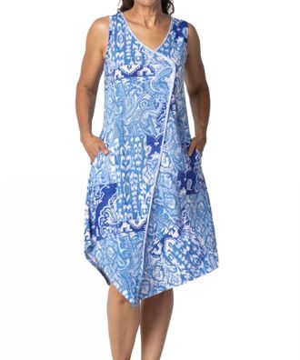 Habitat Asymmetrical Tank Dress In Denim