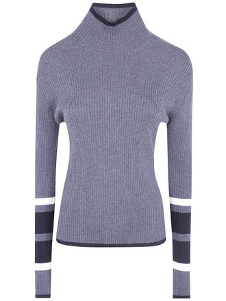 Mant&ugrave; Sweater Striped Sleeve Ag0001.G30 091 Black