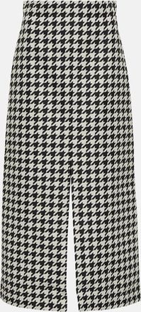 Burberry Houndstooth twill maxi skirt