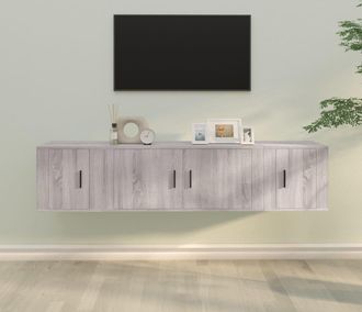 vidaXL Vidaxl - Set De Muebles Para Tv 3 Pzas Madera Contrachapada Gris Sonoma