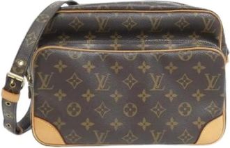 Louis Vuitton Pre-owned Cross Body Bags, female, Brown, Size: ONE SIZE Pre-owned Monogram Nile Shoulder Bag