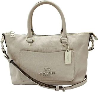 Coach Tweedehands leren handtassen - Dames - Vintage Shopper - Grijs - ONE Size - Leer - Vintage