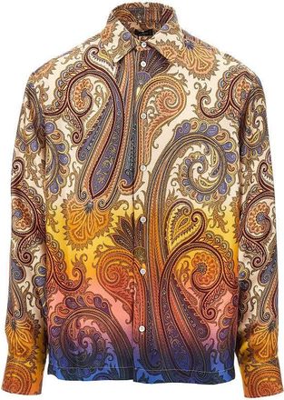 Etro Printed silk shirt Man M