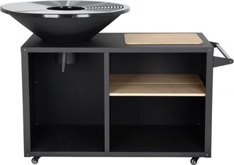 Habitat et Jardin Barbecue A Carbonella E Legna Con Piastra E Braciere mar&eacute;chal - &Oslash; 81 Cm - Nero