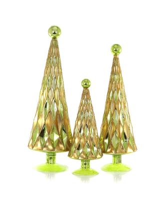 Cody Foster & Co. Set Of 3 Handcrafted Mid Century Diamond Trees