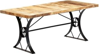 vidaXL Furniture Limited - Mesa De Comedor De Madera Maciza De Mango