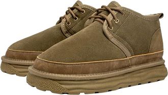 Generic Men winter artificial long plush and thickened anti slip high top warm cotton short boots (Green,8.5)