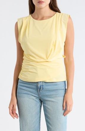 DKNY Sleeveless Gathered Top in Buttercream at Nordstrom Rack, Size X-Large