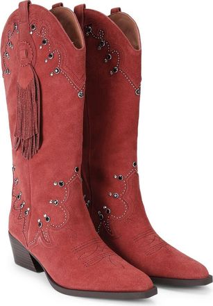 Kurt Geiger Western Tassel Boot in Medium Red at Nordstrom, Size 7.5Us
